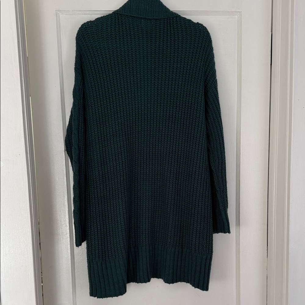 Mossimo Supply Co. Dark Teal Open-Front Chunky Knit Cardigan - Picture 4 of 4
